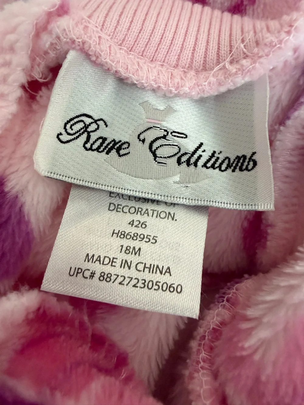 Rare Editions Pink Bow & Heart Fleece Matching Set
